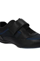 Skórzane sneakersy HBRacing_Lowp_vlmx BOSS BLACK 	sötét kék	