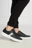 Sneakers tornacipő BLAIR bőr hozzáadásával BLAUER 	fekete	