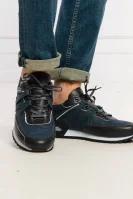 Sneakers tornacipő Parkour-L_Runn_txmx bőr hozzáadásával BOSS BLACK 	sötét kék	