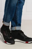Sneakers tornacipő GINY-T/100 bőr hozzáadásával Bally 	fekete	