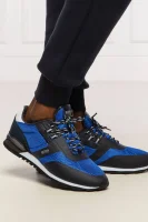 Sneakers tornacipő Parkour bőr hozzáadásával BOSS BLACK 	élénk kék	