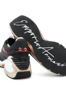 Bőr sneakers tornacipő Emporio Armani 	fekete	