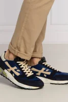 Sneakers tornacipő MICK bőr hozzáadásával Premiata 	kék	