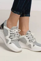 Sneakers tornacipő bőr hozzáadásával Michael Kors 	ezüst	