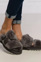 Gyapjú otthoni cipő wobbegong bőr hozzáadásával EMU Australia 	grafit	