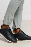 Bőr sneakers tornacipő Sonic_Runn BOSS BLACK 	sötét kék	