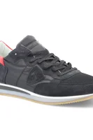 Sneakers tornacipő Tropez bőr hozzáadásával Philippe Model 	fekete	
