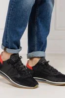 Sneakers tornacipő Tropez bőr hozzáadásával Philippe Model 	fekete	