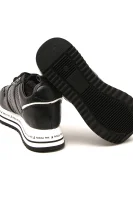 Sneakers tornacipő bőr hozzáadásával Patrizia Pepe 	fekete	