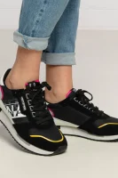 Sneakers tornacipő LEA bőr hozzáadásával Napapijri 	fekete	
