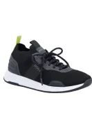 Sneakers tornacipő Titanium_Runn_knst bőr hozzáadásával BOSS BLACK 	fekete	