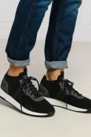 Sneakers tornacipő Titanium_Runn_knst bőr hozzáadásával BOSS BLACK 	fekete	