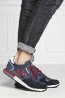 Sneakers tornacipő bőr hozzáadásával Napapijri 	sötét kék	