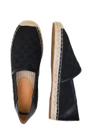 Bőr espadrilles cipő JACQUARD Emporio Armani 	fekete	
