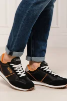 Sneakers tornacipő bőr hozzáadásával Versace Jeans Couture 	fekete	