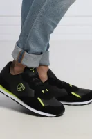 Sneakers tornacipő bőr hozzáadásával Automobili Lamborghini 	fekete	