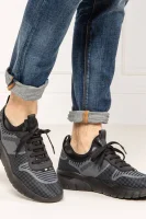 Sneakers tornacipő BRANDOS bőr hozzáadásával Bally 	fekete	