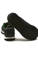 Sneakers tornacipő bőr hozzáadásával Emporio Armani 	fekete	