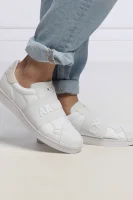 Slip on cipő bőr hozzáadásával Armani Exchange 	fehér	
