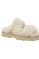 Gyapjú otthoni cipő wobbegong bőr hozzáadásával EMU Australia 	fehér	