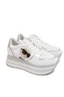 Bőr sneakers tornacipő VELOCITA MAX Karl NFT Lo Lace Karl Lagerfeld 	fehér	