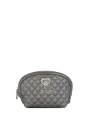 Heart Quilted Cosmetic Bag Love Moschino 	ezüst	
