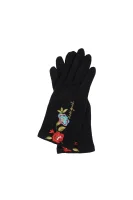 Woolen Gloves Caribou Touch Screen Desigual 	fekete	