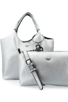 Shopper táska + nesszeszer Flora Guess 	ezüst	