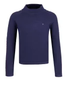 Kötött pulóver ICONIC LOGO MOK | Regular Fit Tommy Hilfiger 	sötét kék	