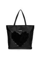 Pon Pon Heart Shopper Bag Love Moschino 	fekete	