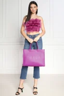 Bőr shopper táska Furla 	lila	