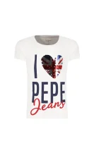 Póló MACA | Regular Fit Pepe Jeans London 	fehér	