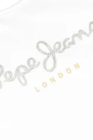 Póló HANA GLITTER | Regular Fit Pepe Jeans London 	fehér	