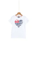 Flag heart T-shirt  Tommy Hilfiger 	fehér	