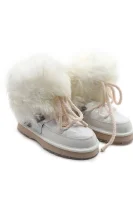 Bőr hótaposó Blurred Glossy gyapjú hozzáadásával EMU Australia 	fehér	