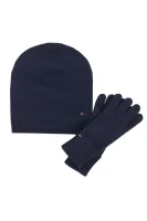 Beanie + gloves New Odine Tommy Hilfiger 	sötét kék	