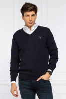 Kötött pulóver 70 | Regular Fit gyapjú hozzáadásával Gant 	sötét kék	