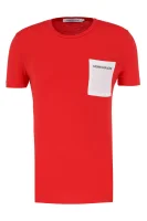 Póló T-shirt POCKET INSTITUTIONAL | Slim Fit CALVIN KLEIN JEANS 	piros	