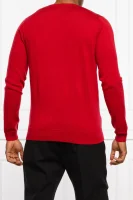 Gyapjú kötött pulóver | Regular Fit Karl Lagerfeld 	piros	