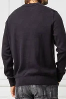 Kötött pulóver ICONIC MONOGRAM LOGO | Regular Fit CALVIN KLEIN JEANS 	fekete	