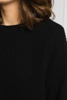 Gyapjú kötött pulóver CESENA | Loose fit MAX&Co. 	fekete	