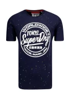 Póló WORLDWIDE TICKETTYPE SPLAT TEE | Regular Fit Superdry 	sötét kék	