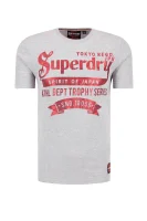 T-shirt TOKYO BRAND HERITAGE CLASSIC | Slim Fit Superdry 	szürke	