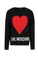Kötött pulóver | Regular Fit Love Moschino 	fekete	