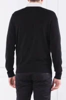 Kötött pulóver | Regular Fit Lacoste 	fekete	