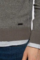 Kötött pulóver Komesrlo | Slim Fit BOSS ORANGE 	szürke	