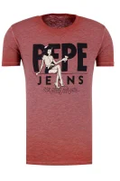 Póló GEORGE | Slim Fit Pepe Jeans London 	piros	