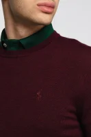 Gyapjú kötött pulóver | Slim Fit POLO RALPH LAUREN 	bordó	