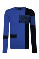 Kötött pulóver | Regular Fit Armani Exchange 	kék	