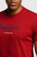 Póló eggo | Regular Fit Pepe Jeans London 	bordó	